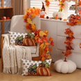 thumbnail image 5 of Fall Pillow Covers 12x20 Inch Fall Thanksgiving Gray Polka dots Orange Pumpkins Lumbar Pillow Covers Polyester Fall Decoration for Home couch YZT-072B12, 5 of 6