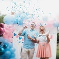 thumbnail image 5 of PrimePure Gender Reveal Confetti Cannon, Heart Shaped, Blue Paper, 2 Pack, 5 of 9