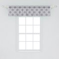 thumbnail image 2 of Ambesonne Floral Window Valance, Flowers and Leafy Motifs, 54" X 12", Indigo Charcoal Grey, 2 of 3