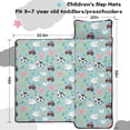 thumbnail image 5 of Tractor and Cows Blue Pattern Teens Toddler Nap Mat with Pillow, Sleeping Mat Bag for Preschool Daycare 59"x22", 5 of 6