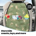 thumbnail image 4 of Green Leaves Calla Lily Flowers Mats Back Seat Protectors, Car Seat Protector Vehicle Organizers Waterproof Cover Back Seat Cover for Kids with 3 Storage Pockets 2 Pack, 4 of 5