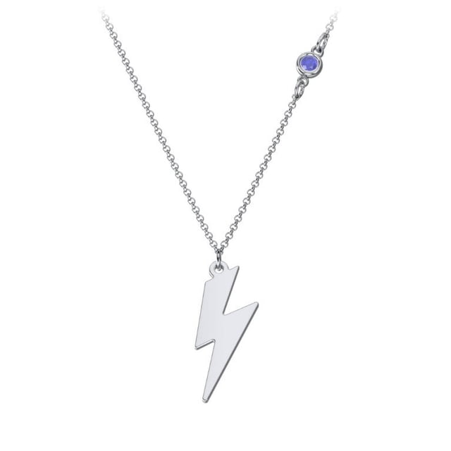 Collier Charme Éclair avec Pierre Précieuse