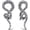 A-Silver, variant on Copper Snake Ear Weights and Gauges - Gothic Steampunk Ear Tunnels with Stone Inlay, Adjustable 3MM/6MM+ Stretchers for Men/Women, Hypoallergenic Body Jewelry (Daily/Events)