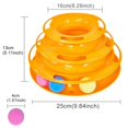 thumbnail image 3 of 3/4 Levels Pet Cat Toy Training Amusement Plate Kitten Tower Tracks Disc Cat Intelligence Triple Disc Tumbler Ball Interactive ShopWise Round, 3 of 20