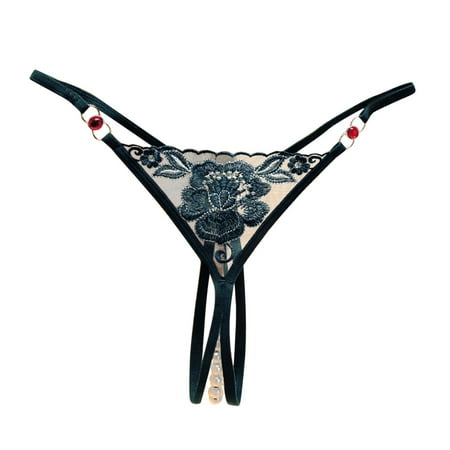 HYSYSB Crotchless Underwear for Women thongs for Women plus Size G String thong Panties for Women lace Briefs Hollow Out Crochet Panty G String Lingerie Underwear micro Thongs for Women Green One Size