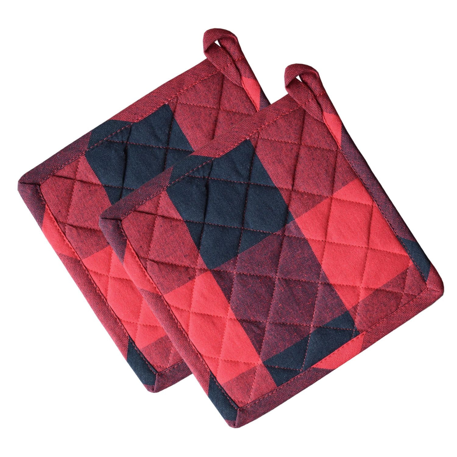 Fabstyles Buffalo Check Cotton Terry Pot holder Set of 2