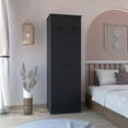 thumbnail image 3 of Tifton Armoire with 2-Doors in Black Wengue Engineered Wood, 3 of 5