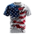 thumbnail image 3 of KHONTS Men's American Flag T-Shirt Patriotic Vintage Shirts 4th of July Short Sleeve Hipster Tee Shirt 02-Multicolour XXXL, 3 of 3