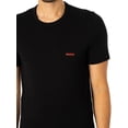 thumbnail image 5 of HUGO 3 Pack Lounge Crew T-Shirts, Black, 5 of 6
