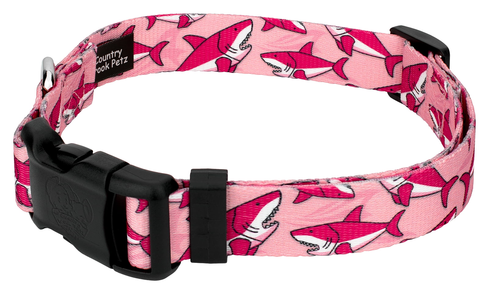 Country Brook Petz® Pink Sharks Everyday Dog Collar and Leash, Extra Small