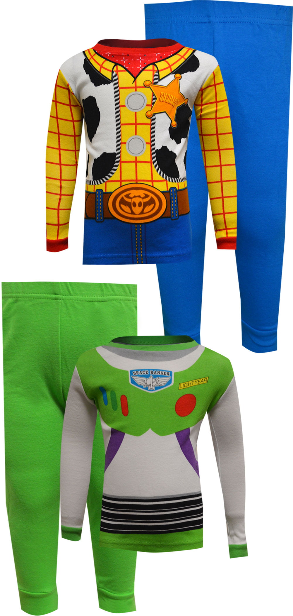 Disney Store Toy Story Woody Boy 2 PC Long Sleeve Costume Pajama Set Size 4 5 6 