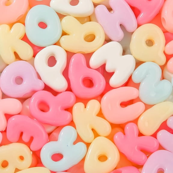TUWAFE 500Gram Large Letter Beads Big Chunky Letter Bead A-Z Acrylic Alphabet Bubble Beads for Paracord Bead Bag Charm Keychains Crafts Education Leaning(Pink&Blue)