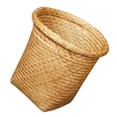thumbnail image 3 of unbranded  Hyacinth Wicker Waste Basket Small Seagrass Round Wastebasket Storage, 3 of 7