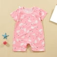 thumbnail image 2 of KPOPLK Baby Boy Girl Romper Knit Striped Solid Long Sleeve One Piece Jumpsuit Clothes(Pink,0-6 Months), 2 of 4