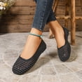 thumbnail image 4 of SuTry Women's Mesh Flat Shoes Round Toe Breathable Soft Sole Lightweight Slip On Comfortable Casual Walking Office Daily Ballet Flats(36), 4 of 8