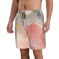 thumbnail image 2 of Kdxio Abstract Marble Texture Pattern Mens Casual Shorts - Drawstring Summer Beach Sports Shorts for Men, 2 of 5