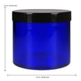 thumbnail image 2 of 10oz/300g/300ml High Quality Acrylic Leak Proof Cobalt Blue Container Jars with Black Lids 6pcs, 2 of 6
