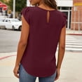 thumbnail image 6 of BTDECLAR Women Tops Plus Size Crewneck Pleated Casual Elegant Sleeveless Summer Tank Tops Trendy Dressy Business Work Tunic Blouses Tops, 6 of 8
