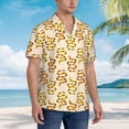 thumbnail image 5 of Daiia Hand Drawn Snake Hawaiian Shirt for Men Gentle Cotton Regular Short Sleeve Casual-XX-Large, 5 of 9