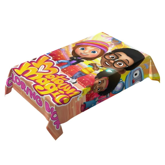 Motown Magic-theme square tablecloth has an iconic print, fits most tables, and is easy to care for perfect gifts for fans friends and family，55" x 71"（140*180cm）