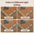 thumbnail image 7 of Design&I 8'x10' Washable Area Rug Orange Navy Symmetrical Geometric Floral Design Elegant Symmetry with Botanical and Motifs for Living Room, Family Extra Large Skid-Resistant Low Profile, 7 of 7