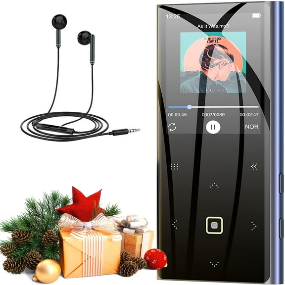 OAZOUF 32GB MP3 Player with Bluetooth 5.0, 2.4’’ Color Screen, Portable MP3 Player Supports FM Radio E-book Record A-B Repeat, Perfect for Gifts & Sports, Black