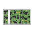 thumbnail image 2 of JIALIOU Nylon Trifold Card Wallet with ID Window Zipper Pocket for Men Women Teen Lucky Black Cat Gold Coin, 2 of 7