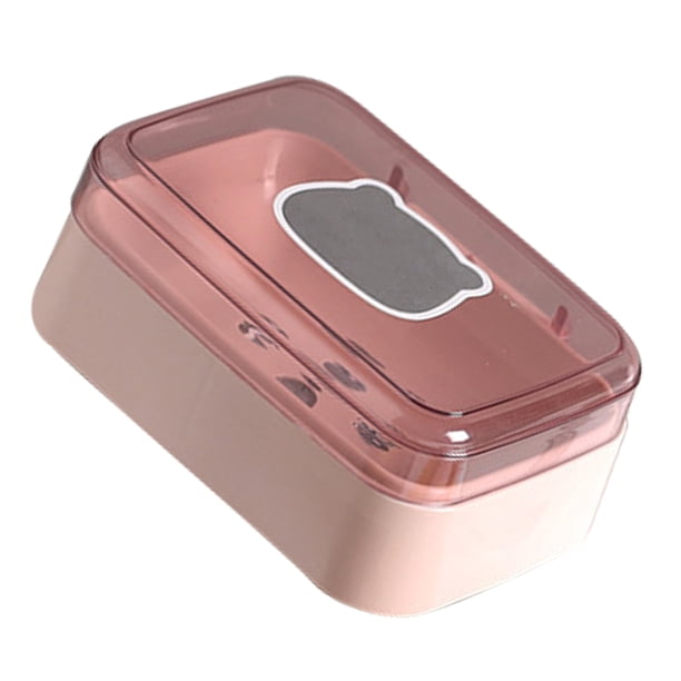 Caja De Jabón, Jabonera De Plástico Portátil Con Diseño Y Cubierta Drenables, Para El Hogar, Dormitorio, Viaje,