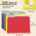 thumbnail image 3 of Bazic COLOR File Folders 1-Tab Letter/Legal Size Assorted Colors 100/Box (BAZ3149), 3 of 8