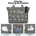 thumbnail image 2 of Tote Bag for Women - Cute Pug Puppies Shoulder Bag - Large Utility Work Duffle Bag with Zipper Handbag for Travel, Work, Sprots, 2 of 5
