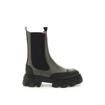 

Ganni Leather Mid Chelsea Boots