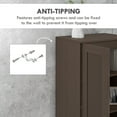 thumbnail image 6 of Living Room Cabinets HOMCOM 69" Tall Storage Cabinet with Movable Storage Shelves, Modern Style Pantry Cupboard Cabinet with Soft Close Doors, Coffee,Metal Cabinets, 6 of 9
