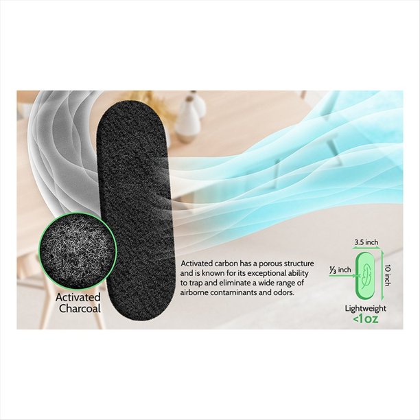Filtros para Ventilador de Techo para Aspas, Juego de 6 Filtros de Aire con Eliminador de Olores de Carbón Activado y Purificadores de Aire