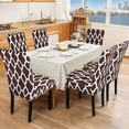 thumbnail image 2 of Dining Room Chair Covers Set of 4， Parsons Stretch Dining Chair Slipcovers Removable Washable Spandex Furniture Seat Protector for Kitchen Hotel Table Banquet (Pack of 4, 01-Coffee), 2 of 6