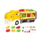thumbnail image 1 of Camión de juguete para niños pequeños, transportador de dinosaurios, pista de carreras creativa, juego de camión transportador de juguete para niños amarillo, 1 of 9