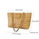 thumbnail image 3 of Bolso de cadena para hombro y axila | Bolso de cuero acolchado de lujo | Correa ajustable | Tote de gran capacidad | Compartimentos multifuncionales | Negro, blanco, caqui | 36x20x4cm, 3 of 6