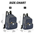 thumbnail image 2 of FORMRS Mini Backpack Purse for Women Travel Daypack Casual Shoulder Bag, White Cat Planet, 2 of 7