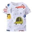 thumbnail image 2 of LYMAYTER T-Shirts Garçons 2-7 Ans Pull Ample Imprimé Mignon Manches Courtes, 2 of 8