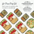 thumbnail image 2 of Bentgo Prep 60-Piece Variety Meal Prep Kit - Reusable & BPA-Free Food Containers 1-Compartment Trays, Prep Bowls, & Snack Boxes - Microwave, Freezer, & Dishwasher Safe (Rich Shades), 2 of 8