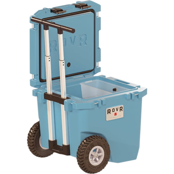 RollR 45 Quart Wheeled Hard Cooler with Tow Handle – Rugged Insulated Cooler Box for Camping, Beach, Tailgating, and Outdoor Adventures (South Pacific)