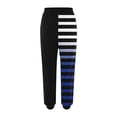thumbnail image 4 of UTSJKR Sweatpants for Women Drawstring High Waist Striped Gradient Cinch Bottom Sports Pants Baggy Workout Fleece Joggers Lounge Pants Black S, 4 of 5
