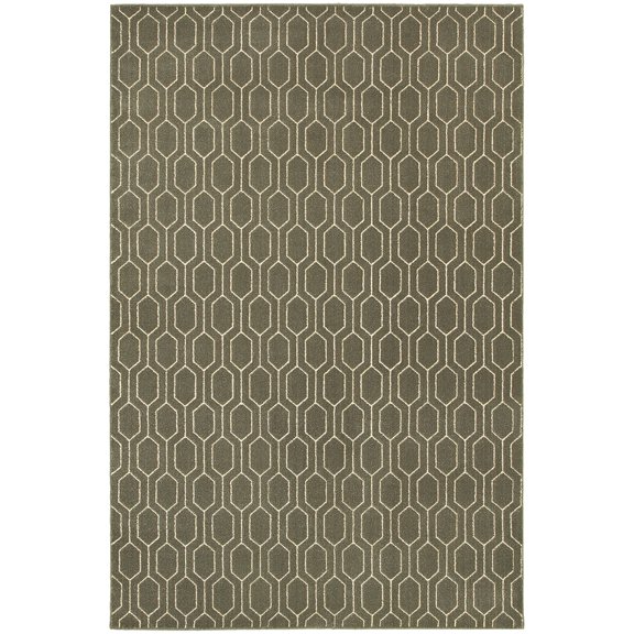Moretti Tacha Area Rug 8021D Grey Diamonds Lines 2' 3" x 7' 6" Rectangle