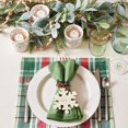 thumbnail image 5 of Getfitsoo Servilleteros Navideños, Juego de 4 Servilleteros de Acción de Gracias, Servilleteros con Campanas Verde y Roja para Decoración de Mesa Navideña, Bodas y Fiestas (Campanas de Navidad), 5 of 5