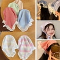 thumbnail image 3 of Grid Lazy Person Lace Headscarf Hair Accessories Ins Pastoral Style Triangle Headscarf Hairhoop Sun Protection Headscarf Hairhoop Headwear Triangle Scarf 8, 3 of 8