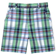 George - Plaid Shorts, Green & Blue - Toddler