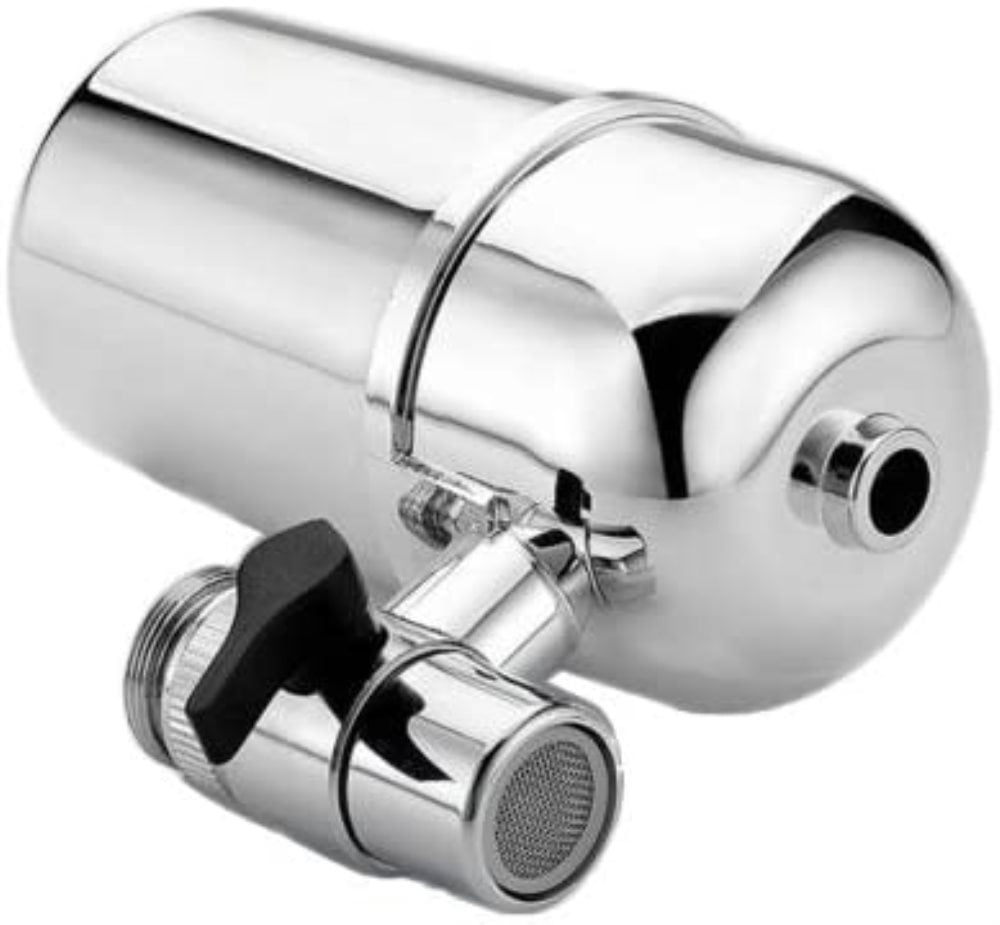 Faucet Mount Filter with Advanced Water Filtration,Chrome, Vertical