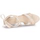thumbnail image 4 of Sandalias Terciopelo Tacón De Bloque Transparente Cordón Arriba Para Mujeres Beige 40, 4 of 6
