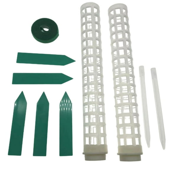 Plant Support Moss Pole Kit, Climbing Column for Houseplants, Flowers, Monstera, Pothos, 2 Pack with Ties and Labels, White