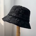 thumbnail image 4 of CoCopeaunts Black Bucket Hat for Women Floral Design Leisure Sweet Ladies Bucket Cap Female Summer Holiday Travel Basin Hat, 4 of 8