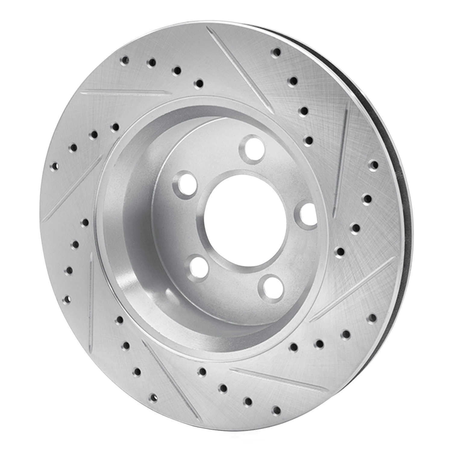 Dynamic Friction Company 631-42020L DFC Brake Rotor - Drilled And Slotted - Silver